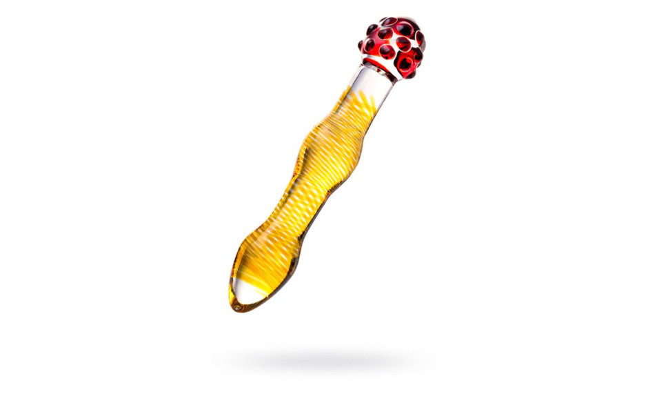 Sexus Glass Dildo 20.5cm Yellow & Red Secondary image