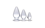XR Brands Master Series Triple Cones Anal Plug Set 3 Piece Clear XR Brands