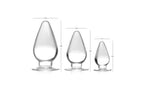 XR Brands Master Series Triple Cones Anal Plug Set 3 Piece Clear XR Brands