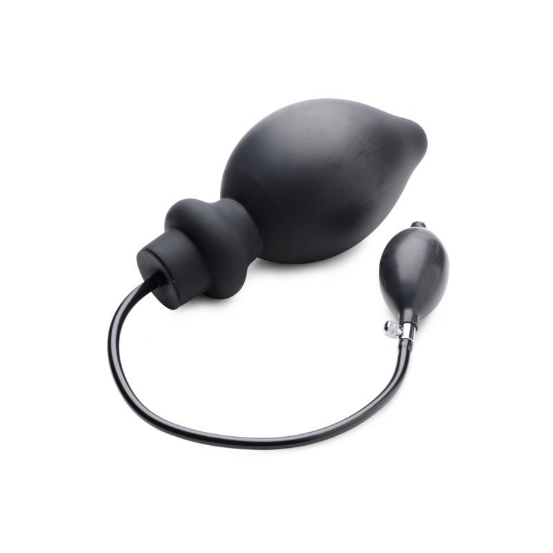 Master Series Ass Pand Large Inflatable Silicone Plug Black Master Series