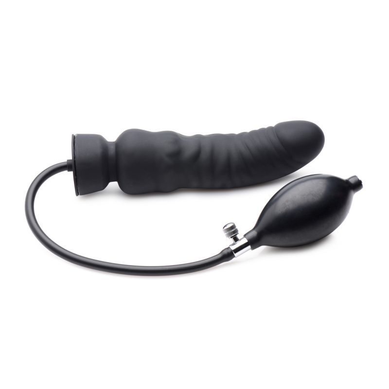 Master Series Dick Spand Inflatable Silicone Dildo Black Master Series Main image