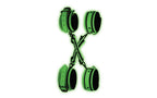 XR Brands Master Series Kink In the Dark Glowing Hog Tie Set Fluro Green
