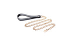 XR Brands Master Series Leashed Lover Black and Gold Chain Leash