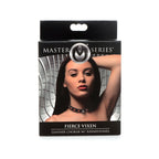 Master Series Bling Vixen Leather Choker With Rhinestones Red Master Series