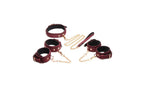 XR Brands Master Series Velvet Bondage Set 6 Piece Burgundy