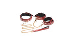 XR Brands Master Series Bondage Play Sex Toy Set 6 Piece Burgundy