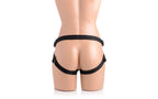 XR Brands Strap U Brazen Silicone Dildo With Harness 8 Inch Flesh XR Brands