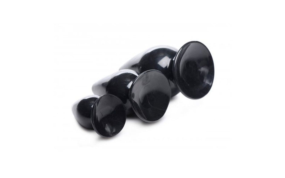 XR Brands Master Series Triple Cones Anal Plug Set Black 3 Piece XR Brands