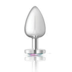 Viben Cheeky Charms Silver Metal Anal Plug With Heart Jewel Large Viben