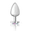 Viben Cheeky Charms Silver Metal Anal Plug With Heart Jewel Large Viben