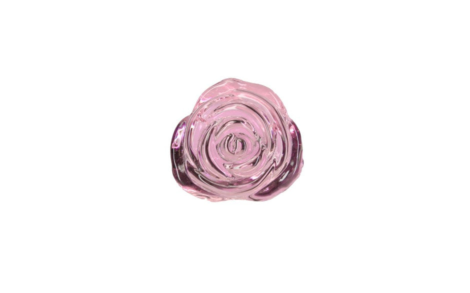 BMS Factory Pillow Talk Rosy Luxurious Glass Anal Plug With Clear Gem BMS Factory