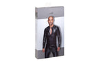 Noir Handmade Power Wetlook Mens Jacket With Pleated PVC Epaulets Noir Handmade