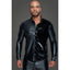 Noir Handmade Powerwetlook PVC Long Sleeved Mens Shirt With Button Placket Noir Handmade