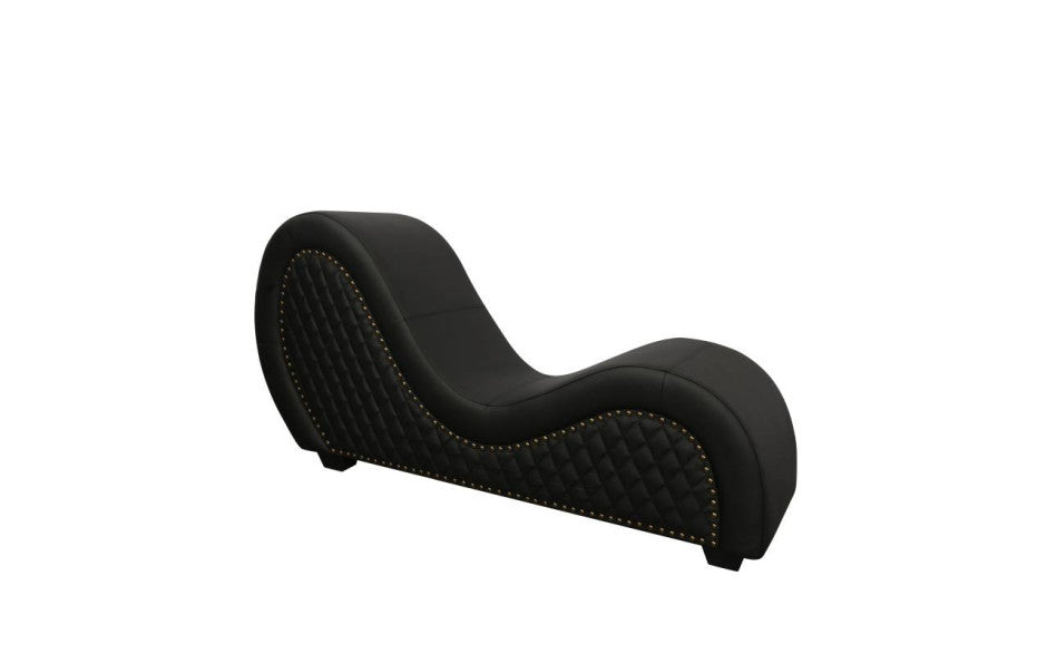 Daytona Kama Sutra Mebon Chaise Love Lounge Studded & Quilted Black Daytona Main image