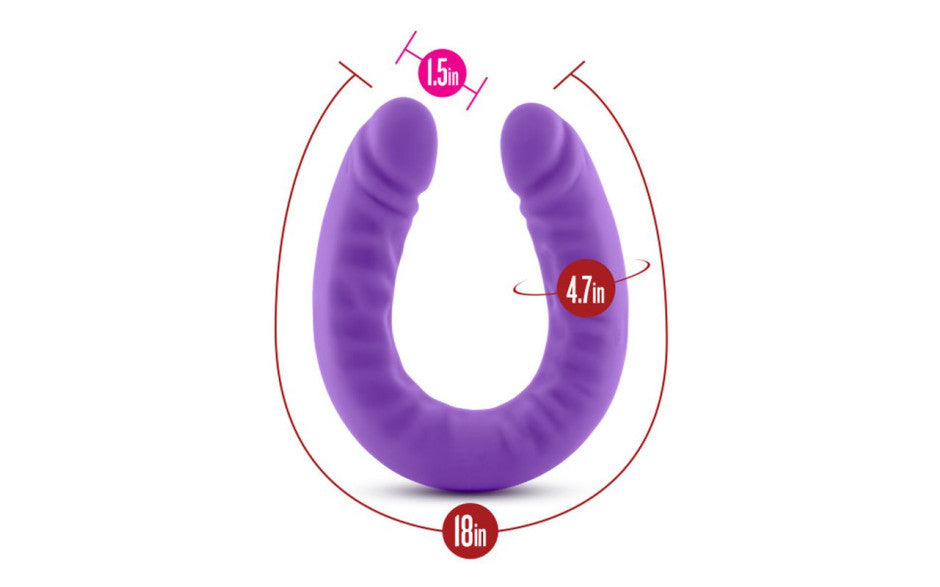 Blush Novelties Ruse Silicone Slim Double Ender Realistic Dong 18 Inch