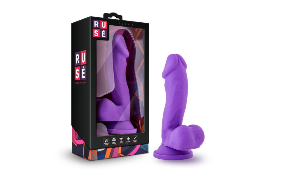 Blush Novelties Ruse Juicy Harness Compatible Realistic Dong Purple Blush Novelties Main image