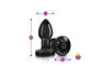 Viben Cheeky Charms Rechargeable Vibrating Metal Butt Plug With Remote Gunmetal Viben Main image