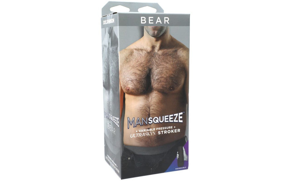 Doc Johnson Man Squeeze Bear UltraSkyn Mens Pleasure Stroker Ass Vanilla Doc Johnson