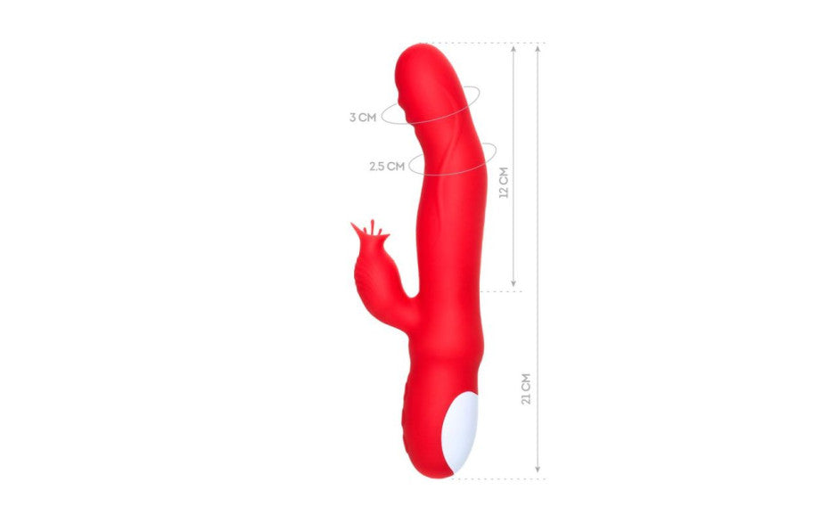 JOS Redli Heating & Rotating Rabbit Tickler Vibrator JOS