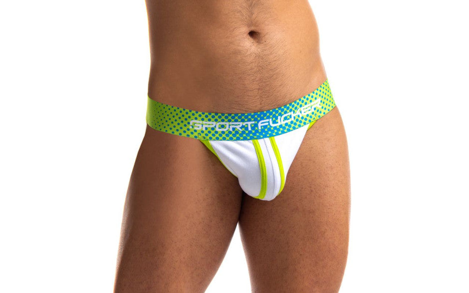 Sport Fucker Jersey Sexy Mens Jock Strap Green / White Large Sport Fucker Main image