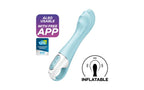 Satisfyer Air Pump Vibrator 5+ App Controlled G Spot Vibrator Blue Satisfyer