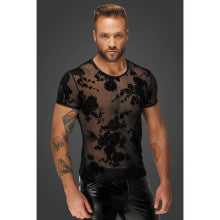 Noir Handmade Flock Embroidery Mens T-Shirt Main image