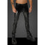Noir Handmade Snake Wetlook Long Pants with Back Pockets Black Noir Handmade