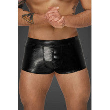 Noir Handmade Snake Wetlook Mens Fetish Wear Short Shorts Secondary image