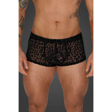 Noir Handmade Mens Leopard Flock Short Shorts Secondary image