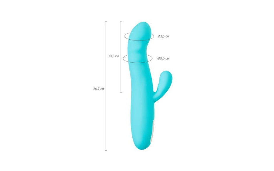 JOS Merry Swirl 10 Function Rotating Shaft Rabbit Vibrator Blue JOS