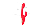 JOS Patti Moving Tongue Multi Function Rabbit Vibrator Red JOS