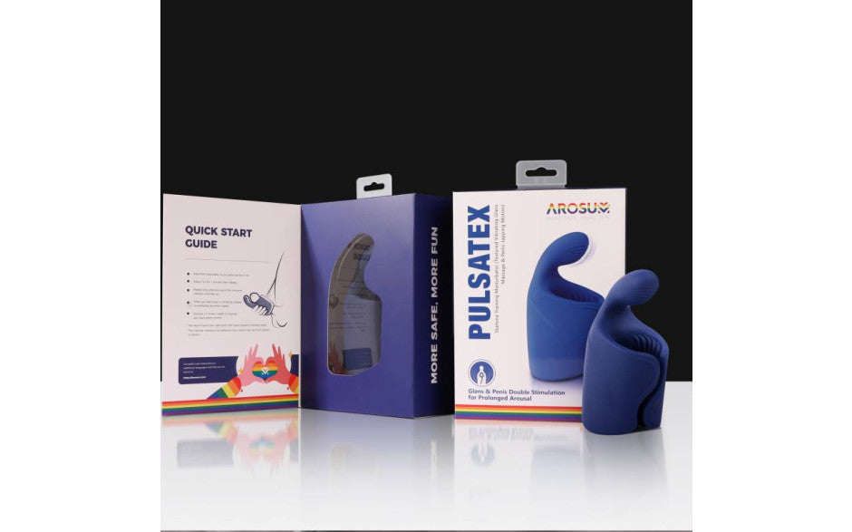 Arosum PulsateX Rechargeable Male Shaft Masturbator & Glans Stimulator Arosum