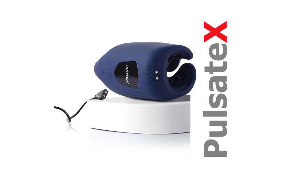 Arosum PulsateX Rechargeable Male Shaft Masturbator & Glans Stimulator Arosum
