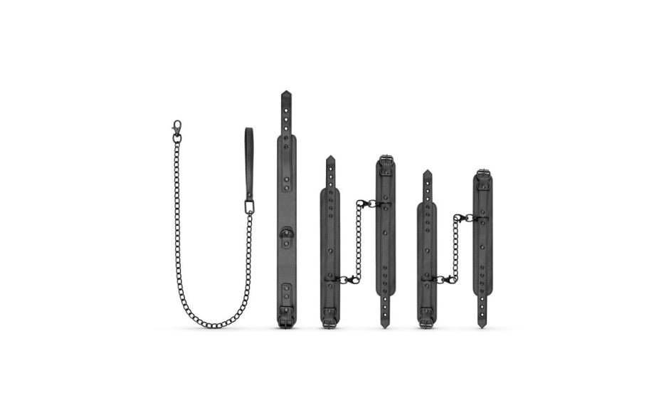 Bedroom Fantasies Total BDSM Restraint Complete Set Black