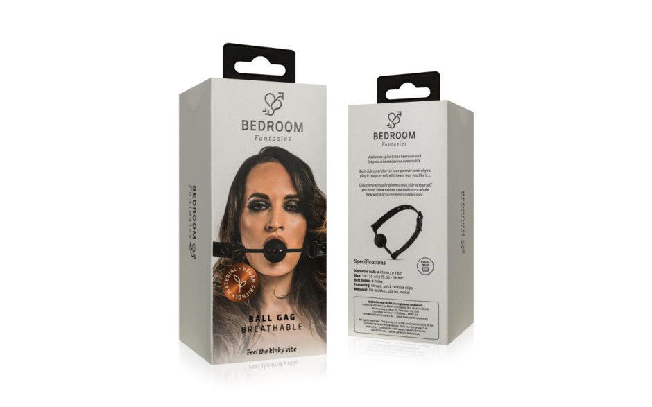 Bedroom Fantasies Breathable Silicone Ball Gag Black