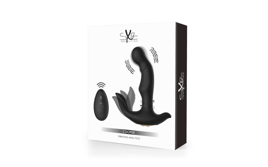 SXE Cooper Vibrating Remote Control Anal Prostate Massager Dildo Plug SXE