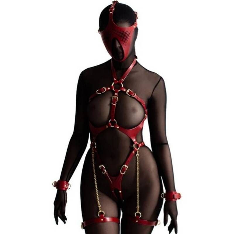 Daytona Ex Machina Genuine Leather Mask Red Secondary image