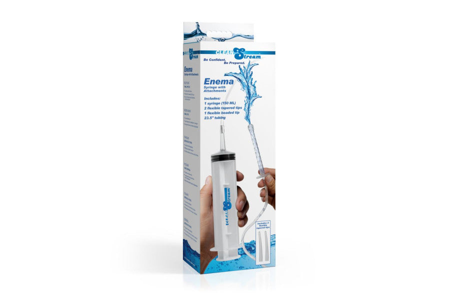 XR Brands CleanStream Enema Syringe With Attachments Secondary image