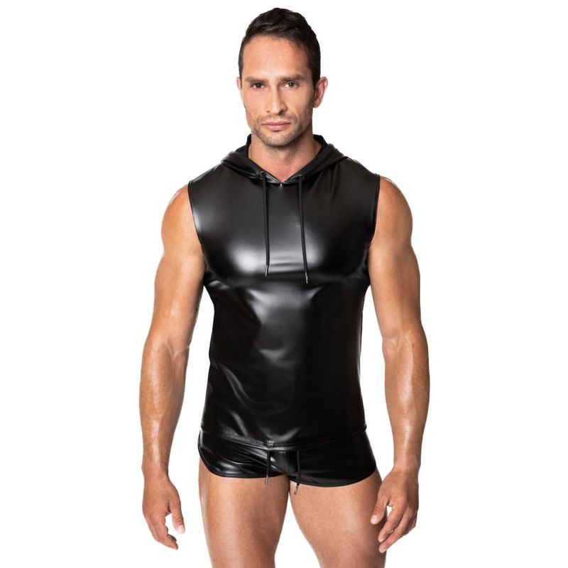 Noir Frenzy Sleeveless Hoodie Noir