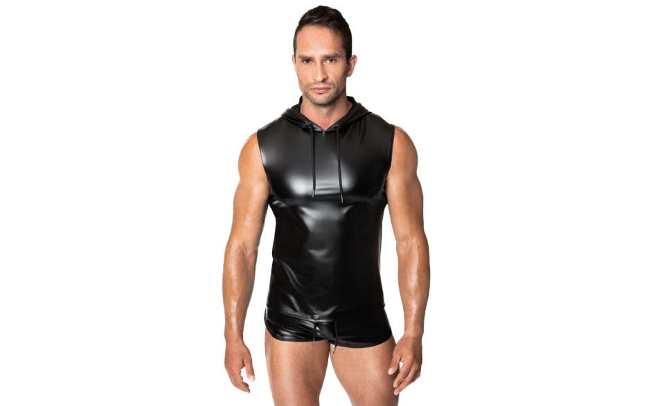 Noir Handmade Frenzy Super Stylish Sleeveless Hoodie Main image