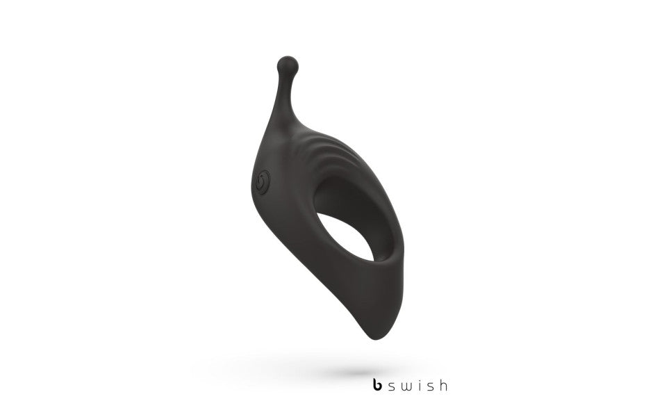 B Swish BCharmed Rhythm Infinite Deluxe Vibrating Cock Ring Black Secondary image