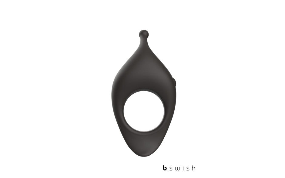 B Swish BCharmed Rhythm Infinite Deluxe Vibrating Cock Ring Black B Swish