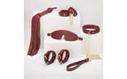 Daytona Deluxe Bondage Play Kit 8 Piece Burgundy Gold Daytona