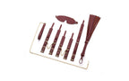 Daytona Deluxe Bondage Play Kit 8 Piece Burgundy Gold Daytona