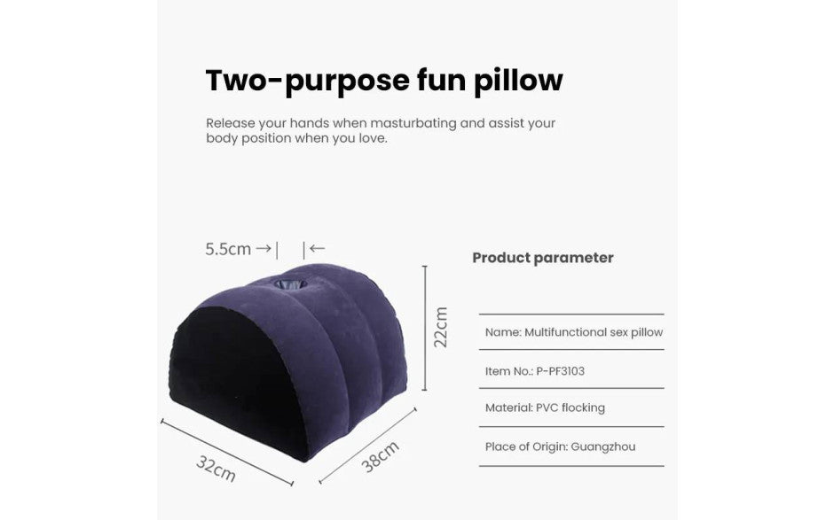 Daytona Inflatable Sex Positioning Half Dome Cushion With Toy Holder Daytona