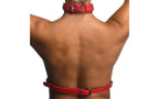 XR Brands Strict Vegan Leather Female Chest Harness Red XR Brands