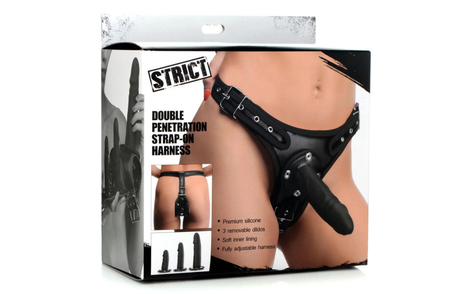 XR Brands Strict Double Penetration Strap On Harness XR Brands