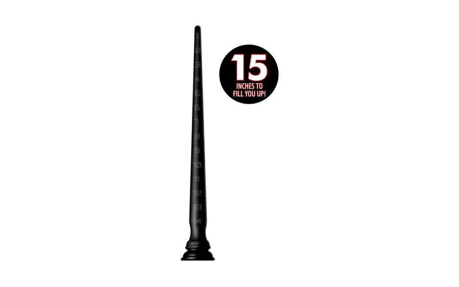 XR Brands Hosed Silicone Tapered Hose Anal Dildo 15 Inch XR Brands