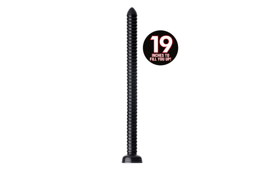 XR Brands Hosed Ribbed Anal Snake 19 Inch XR Brands