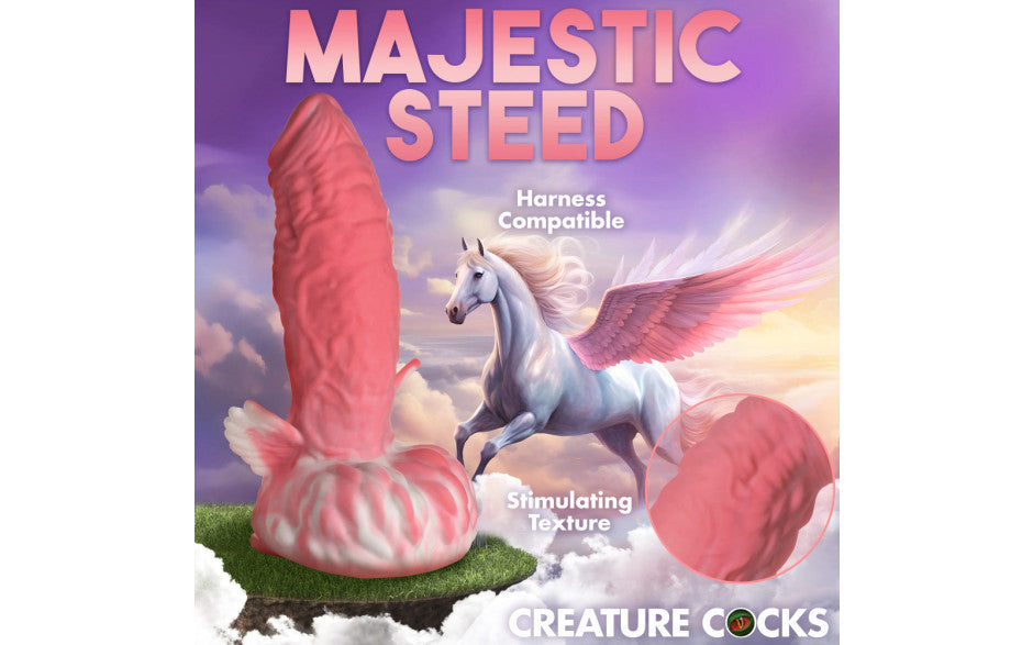 XR Brands Creature Cocks Pegasus Pecker Winged Fantasy Silicone Dildo Secondary image